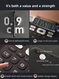 Junno 12 Digits Big LCD Display Business Office Electronic Solar and Coin Battery Calculator Calculator Junno 