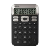 Junno 12 Digits Big LCD Display Business Office Electronic Solar and Coin Battery Calculator Calculator Junno Black 