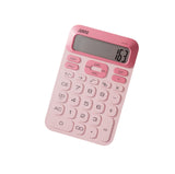 Junno 12 Digits Big LCD Display Business Office Electronic Solar and Coin Battery Calculator Calculator Junno Pink 
