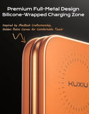 KUXIU Qi2.2 25W Magnetic Wireless Charger, 3-in-1 Foldable Travel Charging Station for iPhone 17/16/15/14/13/12, 5W for Apple Watch and AirPods, Aluminum Alloy Design, Adapter Wireless Charger KUXIU 