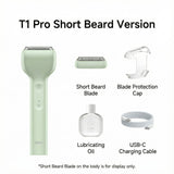 Laifen T1 Pro Linear Reciprocating Shaver Minimalism, Super Strong Electric Shaver Laifen Short Beard Set Green 