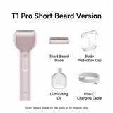 Laifen T1 Pro Linear Reciprocating Shaver Minimalism, Super Strong Electric Shaver Laifen Short Beard Set Pink 