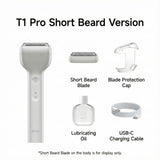 Laifen T1 Pro Linear Reciprocating Shaver Minimalism, Super Strong Electric Shaver Laifen Short Beard Set Silver 
