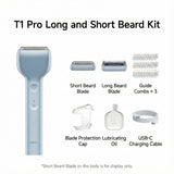 Laifen T1 Pro Linear Reciprocating Shaver Minimalism, Super Strong Electric Shaver Laifen T1 Pro Long & Short Beard Set Blue 