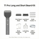 Laifen T1 Pro Linear Reciprocating Shaver Minimalism, Super Strong Electric Shaver Laifen T1 Pro Long & Short Beard Set Grey 