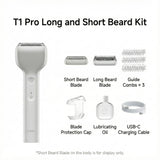 Laifen T1 Pro Linear Reciprocating Shaver Minimalism, Super Strong Electric Shaver Laifen T1 Pro Long & Short Beard Set Silver 