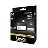 Lexar Professional Go Portable SSD Up to 1050MB/s read, 1000MB/s write speeds Portable SSD Lexar 