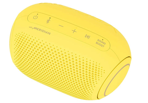 LG XBOOM Go PL2 Portable Bluetooth Pocket Speaker with Meridian Audio Technology Speakers LG Yellow 