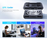 Llano V11 PRO Silent Laptop Cooling Pad for 14-17.3 Inch Laptops – 3000RPM Turbo Fan, 3 USB Hub, RGB Light, Adjustable Stand Laptop Cooling Pad Llano 