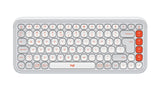 Logitech POP ICON Keys Wireless Bluetooth Keyboard, Comfortable Typing, Programmable Keys, Easy-Switch Between up to 3 Devices, for Laptop, Tablet, PC Keyboard and mouse combo Logitech Keyboard White Orange 
