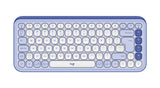 Logitech POP ICON Keys Wireless Bluetooth Keyboard, Comfortable Typing, Programmable Keys, Easy-Switch Between up to 3 Devices, for Laptop, Tablet, PC Keyboard and mouse combo Logitech Keyboard Lilac & Off-White 