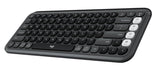 Logitech POP ICON Keys Wireless Bluetooth Keyboard, Comfortable Typing, Programmable Keys, Easy-Switch Between up to 3 Devices, for Laptop, Tablet, PC Keyboard and mouse combo Logitech Keyboard Graphite White 