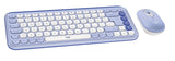 Logitech POP ICON Keys Wireless Bluetooth Keyboard, Comfortable Typing, Programmable Keys, Easy-Switch Between up to 3 Devices, for Laptop, Tablet, PC Keyboard and mouse combo Logitech Keyboard & Mouse Combo Lilac & Off-White 