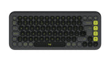 Logitech POP ICON Keys Wireless Bluetooth Keyboard, Comfortable Typing, Programmable Keys, Easy-Switch Between up to 3 Devices, for Laptop, Tablet, PC Keyboard and mouse combo Logitech Keyboard Graphite Lime 