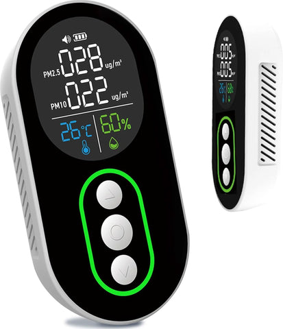 LSENLTY 4 in 1 PM 2.5 and PM 10 Air Quality Monitor-PTH-26P Air Quality Monitor LSENLTY 