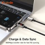 Mcdodo CA-668 100W USB-C Auto Power Off Cable Safe Charging Light Display Active Fast Charging Zinc Alloy Type C Cable 1.2m USB- C Cable Mcdodo 