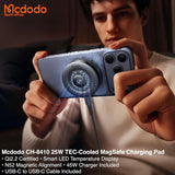 Mcdodo Certified Qi2 25W MagSafe Charger, Qi2 Wireless Charger - 45W Gan Charger – Gaming MagSafe Charger for iPhone with TEC Cooling Wireless Charger Mcdodo 