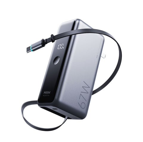 MIIIW Miwu Energy Column 3-in-1 MC510 Pro 67W MAX High Power | New Generation Gallium Nitride | Suspended Retractable Cable Power Bank MIIIW 