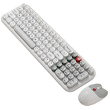 MOFii AI Voice Keyboard and Mouse Set Wireless bluetooth Combo 66 Languages Translation Type-C Rechargeable AI Shortcut Key for Computer Laptop Keyboard and mouse combo MOFii White 