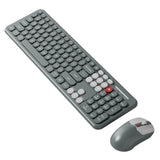 MOFii AI Voice Keyboard and Mouse Set Wireless bluetooth Combo 66 Languages Translation Type-C Rechargeable AI Shortcut Key for Computer Laptop Keyboard and mouse combo MOFii Gray 