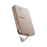 Momax 1-Power Bank F.Pass⁺ Battery Pack with Built-in Cable and Magnetic Attachment Power Bank Momax 10000mAh Sandstone 