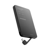 Momax 1-Power Bank F.Pass⁺ Battery Pack with Built-in Cable and Magnetic Attachment Power Bank Momax 5000mAh Black 
