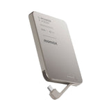 Momax 1-Power Bank F.Pass⁺ Battery Pack with Built-in Cable and Magnetic Attachment Power Bank Momax 5000mAh Titanium 