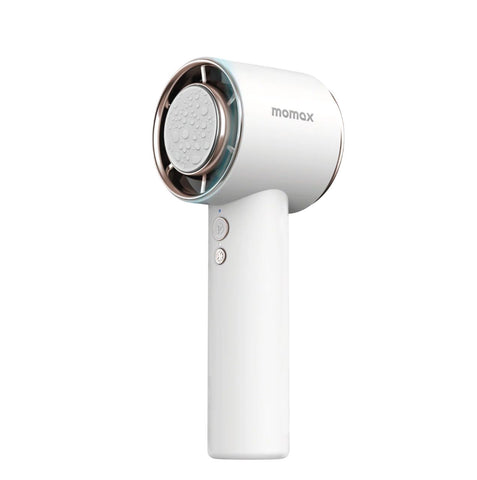 Momax Ultra Freeze Portable Cooling Fan Adjustable Wind Speeds Up To 12,000 RPM Furper.com White 