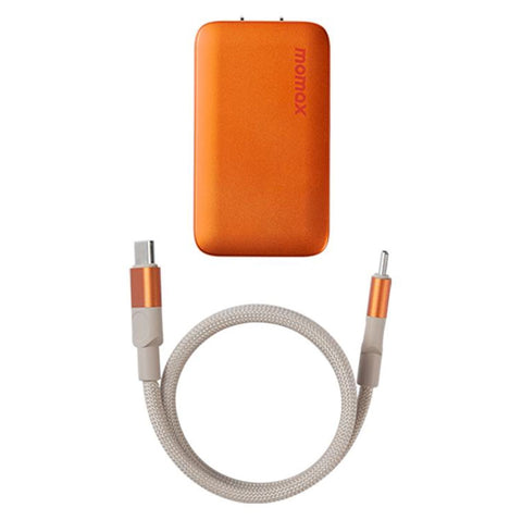 MOMAX UM79 1-Charge Ultra 45W 2-Port GaN Silm Fast Charger Kit Power Bank Momax Orange 
