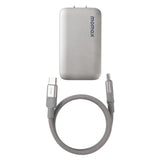 MOMAX UM79 1-Charge Ultra 45W 2-Port GaN Silm Fast Charger Kit Power Bank Momax Titanium 
