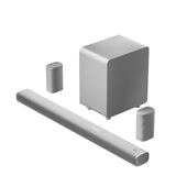 MOON Quintet Soundbar 5.1.2 Physical Channels Dolby Atmos Wireless Surround Speakers 8-inch Subwoofer HDMI 2.1, eARC, 4K, 120Hz Speakers Moon Lunarite Gray 