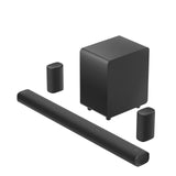 MOON Quintet Soundbar 5.1.2 Physical Channels Dolby Atmos Wireless Surround Speakers 8-inch Subwoofer HDMI 2.1, eARC, 4K, 120Hz Speakers Moon Meteorite Black 