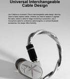 MOONDROP LAN II In-Ear Earphone, 4.4mm 3.5mm Plug 0.78mm Interchangeable Cable 10mm Double-Cavity HiFi in-Ear Wired Headphones Wire Earphone Moondrop 