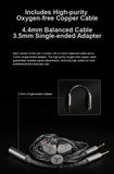 MOONDROP LAN II In-Ear Earphone, 4.4mm 3.5mm Plug 0.78mm Interchangeable Cable 10mm Double-Cavity HiFi in-Ear Wired Headphones Wire Earphone Moondrop 