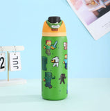 Owala FreeSip Tumbler 24oz Green Cube Man Stainless Steel Insulated Water Bottle Water Bottle Owala 