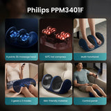 Philips PPM3401F 2 in 1 Foot Massager Leg Massage Hot Compress with Hand Control Leg Slimming Feet Blood Circulation Pain Relief Foot Massager Philips 