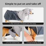 Popocola Dog Raincoat, Pet Belly Protection Cloak Four-Legged Waterproof Full-Cover Corgi Small Dog Raincoat Dog Raincoat Popocola 
