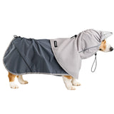 Popocola Dog Raincoat, Pet Belly Protection Cloak Four-Legged Waterproof Full-Cover Corgi Small Dog Raincoat Dog Raincoat Popocola S 