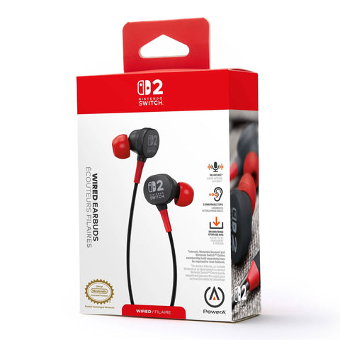 PowerA Wired Earbuds for Nintendo Switch 2 Wired Earbuds Nintendo 