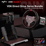 PXN VD6 Direct Drive Racing Wheel and W DS R2 Steering Module with Pedals Bundle for PC Game Racing Steering Wheel Pedal PXN 