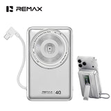 REMAX FP-113 PD 40W Super Fast Charging 20000mAh Magnetic Wireless Power Bank with 360 Rotating Holder Stand Power Bank Remax 