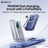 REMAX FP-113 PD 40W Super Fast Charging 20000mAh Magnetic Wireless Power Bank with 360 Rotating Holder Stand Power Bank Remax 