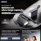 REMAX - FP-6 60000mAh LED PD+QC Fast Charging Power Bank ( 100W+22.5W ) Power Bank Remax 