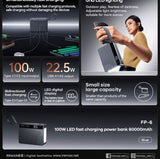 REMAX - FP-6 60000mAh LED PD+QC Fast Charging Power Bank ( 100W+22.5W ) Power Bank Remax 