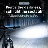 ROCKBROS 400 Lumen Waterproof Bike Front Light USB Aluminum Bicycle Headlight Bicycle Headlight Flashlight Rockbros 