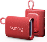 Sanag M13S Pro Pocket Portable Bluetooth Speaker With RGB Light Speakers Sanag Red 