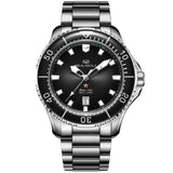 Seagull Dive | Ocean Series | 300M Waterproof | Luminous | Calendar | 44mm Watches Seagull Black with pin buckle canvas strap 