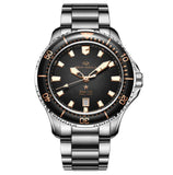 Seagull Dive | Ocean Series | 300M Waterproof | Luminous | Calendar | 44mm Watches Seagull Brown with pin buckle canvas strap 