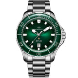 Seagull Dive | Ocean Series | 300M Waterproof | Luminous | Calendar | 44mm Watches Seagull Green with pin buckle canvas strap 