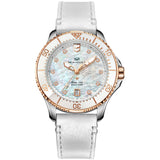 Seagull Ocean Pro "Breathe" Edition – Women's 300M Automatic Diver's Watch Watches Seagull White Leather 